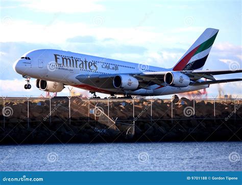 Emirates Airbus A380 Takes Off. Editorial Stock Photo - Image of ...