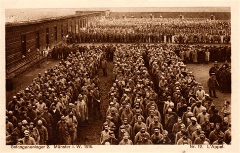 Prisoner of War Camp 2 Munster in Wunsdorf 1916 Roll Call