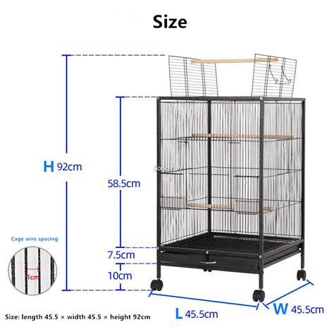 New Large Bird Cage Parrot Cage Kulungan Ng Ibon with tray budgerigar Kulungan Ng Loro | Shopee ...