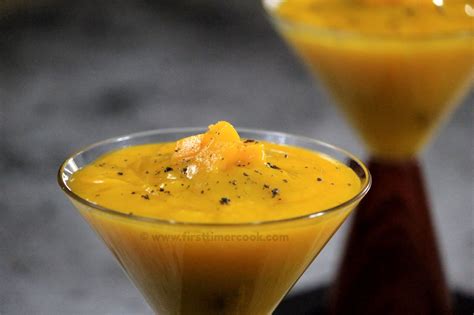 Aamras - Cardamom Flavored Mango Puree - First Timer Cook