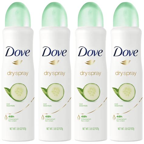 Dove Dry Spray Antiperspirant Deodorant Cool Essentials 3.8 oz, 4 count - Walmart.com - Walmart.com