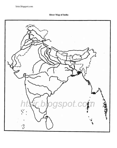 India Map Outline A4 Size | Map Of India With States | India Map with ...