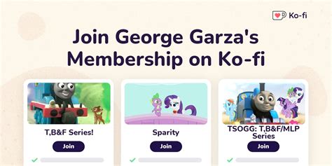 Join George Garza's Ko-fi Membership on Ko-fi - Ko-fi ️ Where creators ...