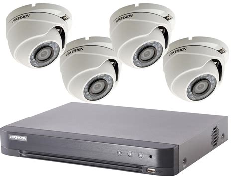 Kit 4 Câmeras de Segurança HD 720p Hikvision Dome Com DVR 4 Canais Hikvision - Gravador de Vídeo ...