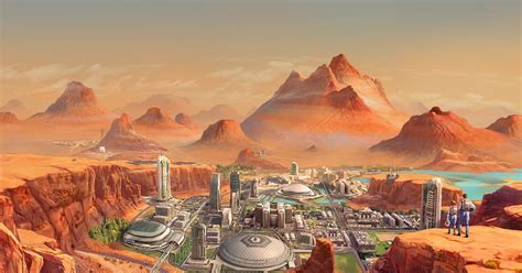 Human colony on terraformed Mars by Tiago da Silva | human Mars