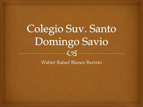 Domingo savio walter blanco