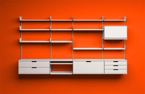Mid-century shelving systems | Modular furniture, Shelving, Wall mounted shelves
