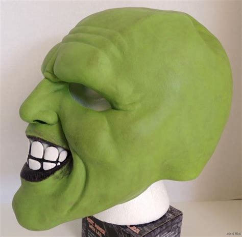 VINTAGE JIM CARREY THE MASK LATEX ADULT MASK HALLOWEEN COSTUME MASK ...