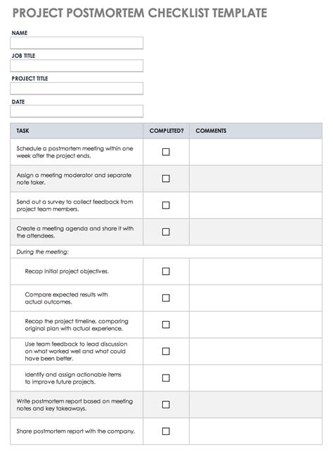 Free Post-Mortem Templates Roundup | Smartsheet