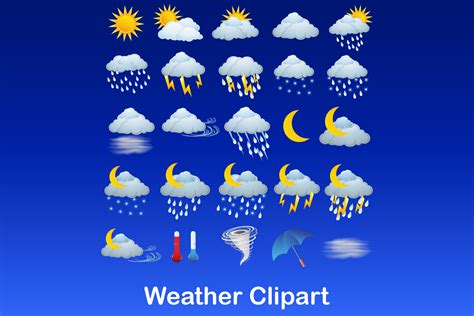 Weather Clipart, Weather Graphics, Weather By North Sea Studio ...