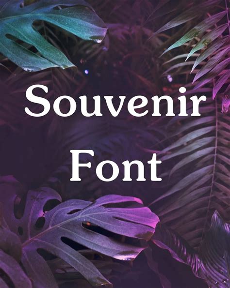 Souvenir Font Free Download