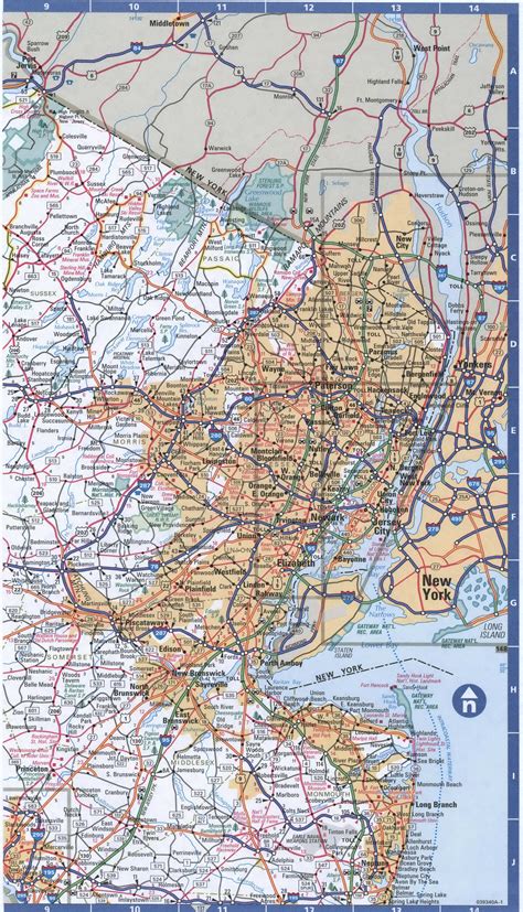 New Jersey Detailed Roads Map With Cities And Highwaysfree Printable ...