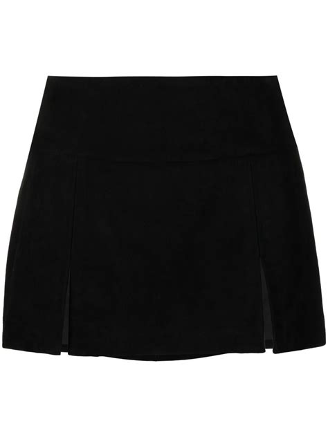 Danielle Guizio double-slit Suede Miniskirt - Farfetch