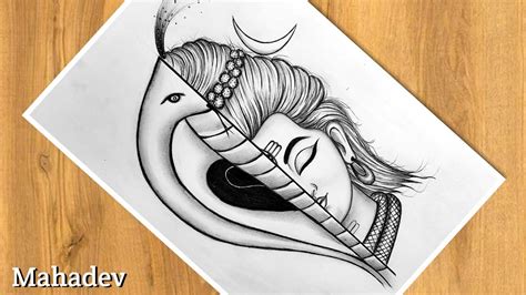 Mahadev Drawing Step By Step| Easy Pencil Drawing | How To Draw Mahadev ...