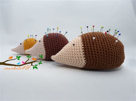 Crochet Pattern Hedgehog Pincushion 3 Size - Etsy