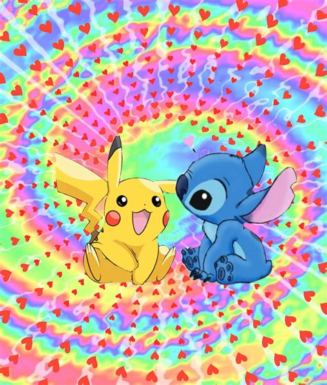 [2024] 🔥Pikastitch Cute Love Pikachu Stitch Hd Phone Wallpaper (800x945) - #37964