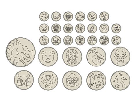 3D file DnD Monster Token Set of 30 👹・Model to download and 3D print・Cults