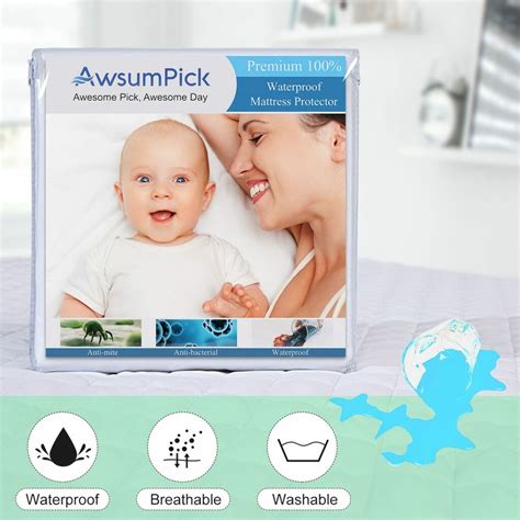 Waterproof Mattress Protector Twin XL Size, Soft Fabric Mattress ...