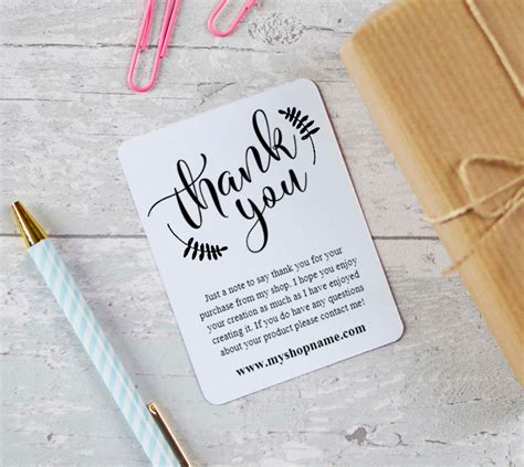 Stationery Templates Paper & Party Supplies Instant Thank You & Rate Card Etsy seller Business ...