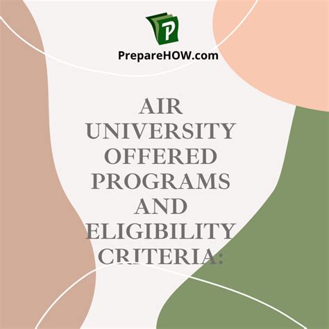 Air University Offered Programs And Eligibility Criteria | Important ...