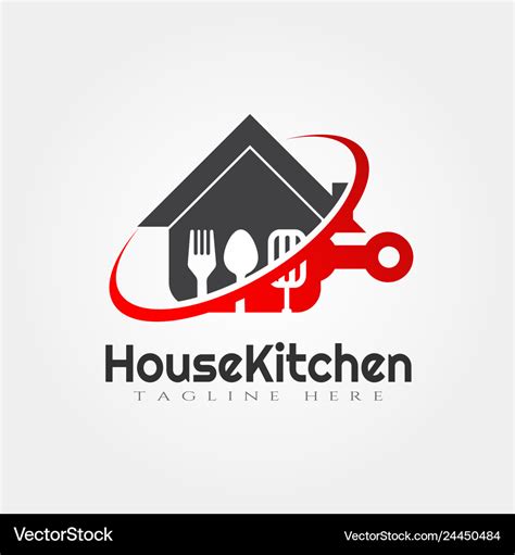 House kitchen logo designfood icon Royalty Free Vector Image