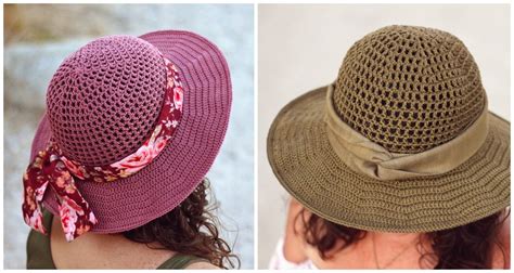 Brimmed Sun Hat Crochet Free Pattern - Crochet & Knitting