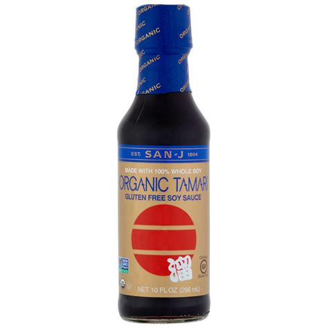 SAN J - ORGANIC TAMARI SOY SAUCE - GLUTEN FREE - NON GMO - 10oz | Sunac ...