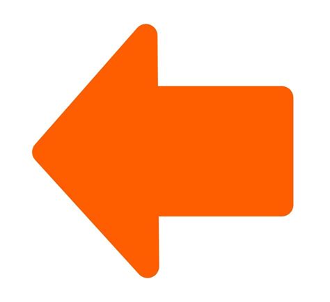 Orange left arrow free image download