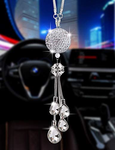 Bling Car Accessories for Women and Man,Cute Car Decor for Women ,Lucky Crystal Sun Catcher ...