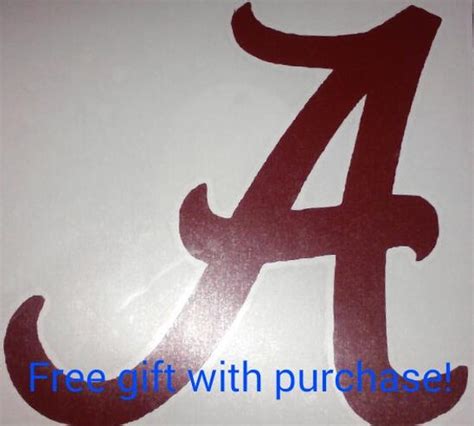 Alabama Football vinyl decal by ReLovedTreasure on Etsy