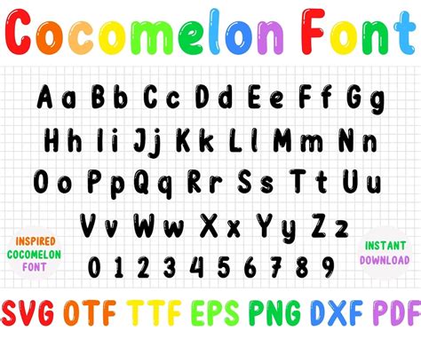 Cocomelon Font Cocomelon SVG Cocomelon Png Cocomelon | Etsy