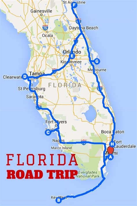 Uncover The Perfect Florida Road Trip | Road trip map, Florida travel ...