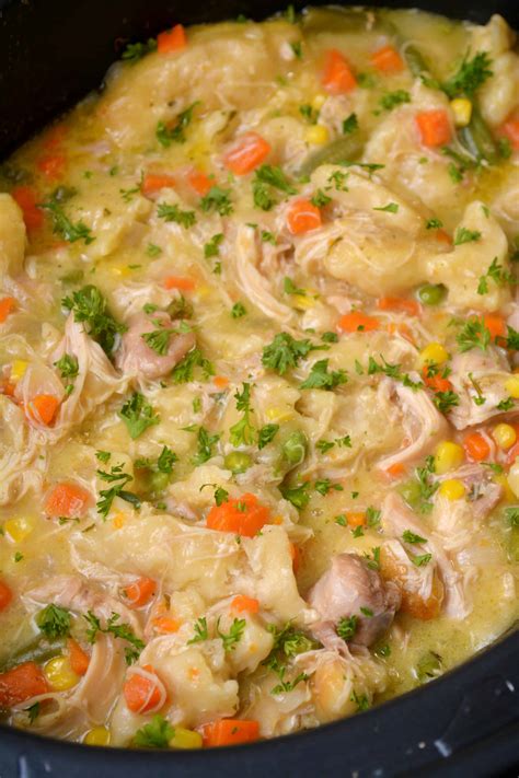 Crock Pot Chicken and Dumplings - Easy Homemade Chicken and Dumplings