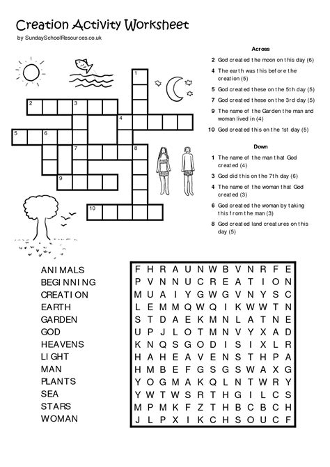 Creation Activity Worksheet for Sunday School