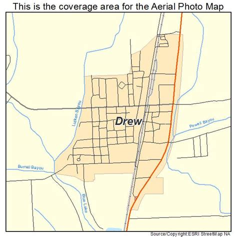 Aerial Photography Map of Drew, MS Mississippi