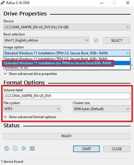 Create Windows 11 bootable USB for unsupported device using Rufus ...