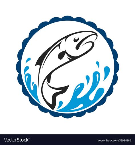 Fresh fish logo Royalty Free Vector Image - VectorStock