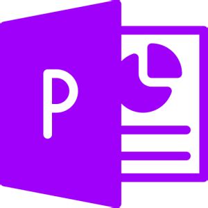 PowerPoint file icon (png symbol) in purple