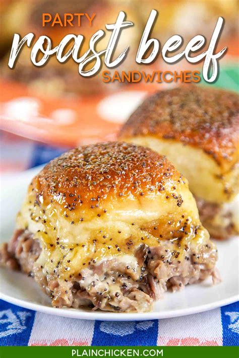 Party Roast Beef Sandwiches {Football Friday} - Plain Chicken