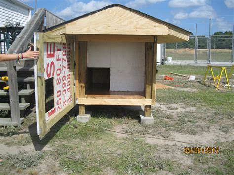 BIG Dog House with Opened Door and Windbreak