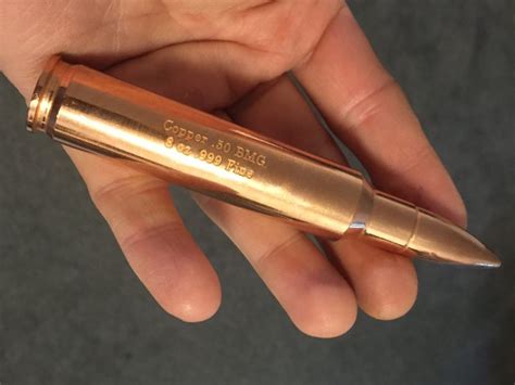 USA - 8 oz 999 Copper - NTR Metals - Bullet, Cartridge 50 BMG Calibre - Browning Machine Gun ...