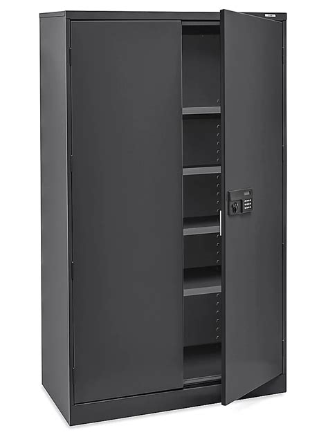 Electronic Storage Cabinet - 48 x 24 x 78", Black H-6314BL - Uline