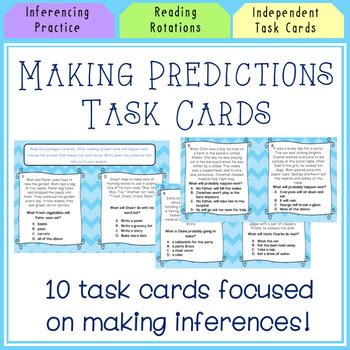 Practice Making Predictions Task Cards by Learning with Lexie | TpT