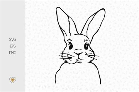 Rabbit face svg, Bunny svg, Rabbit cut file, Easter bunny