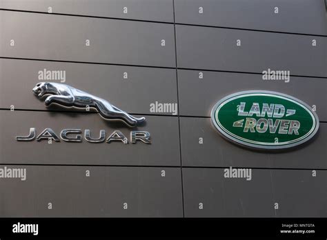 Jaguar Land Rover showroom at Westfield, Stratford in London Stock ...