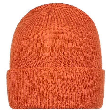 Genuine Issue - Wool Watch Cap Beanie, 100% Wool, Military Style, Made in USA, One Size, Orange ...