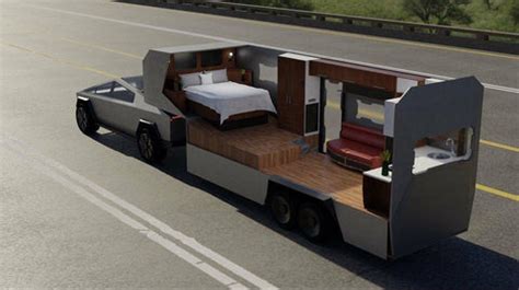 Tesla Cybertruck Trailer Render Is A Glimpse At A Futuristic Tiny Hous