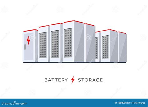 Isolated Smart Battery Cloud Energy Storage System Stock Vector - Illustration of clean ...