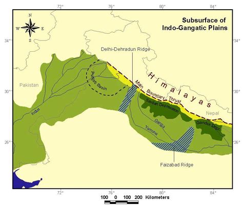 Map of Indo-Gangetic Plains (West)