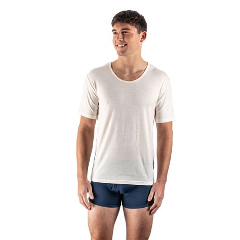 EDZ Merino Wool Thermal Underwear T-shirt Men's Natural White